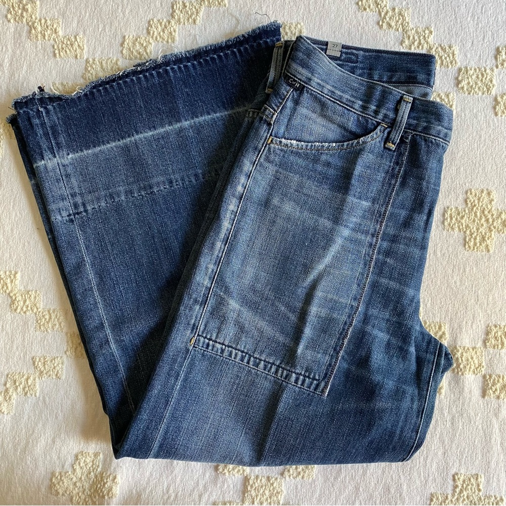 Citizens of Humanity Wide Leg Crop Jeans | Size 27